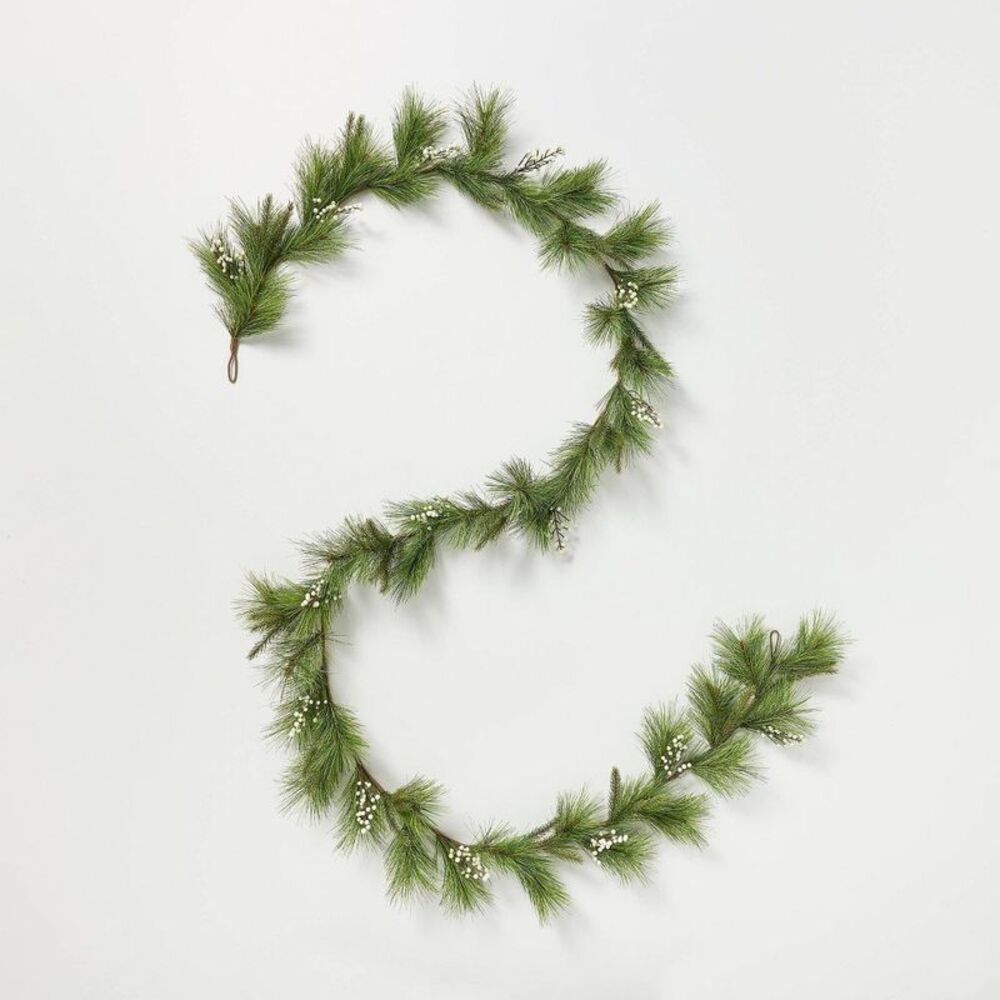 12' Long Needle Pine with White Berry Garland - Hearth & Hand with Magnolia